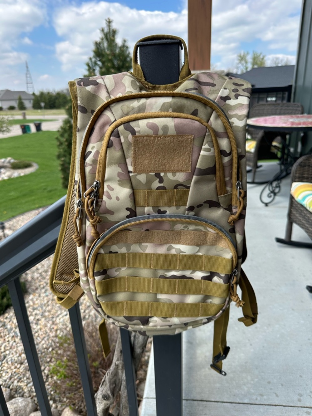 Multicam Tactical Hydration Backpack - Coyote Tan Accents